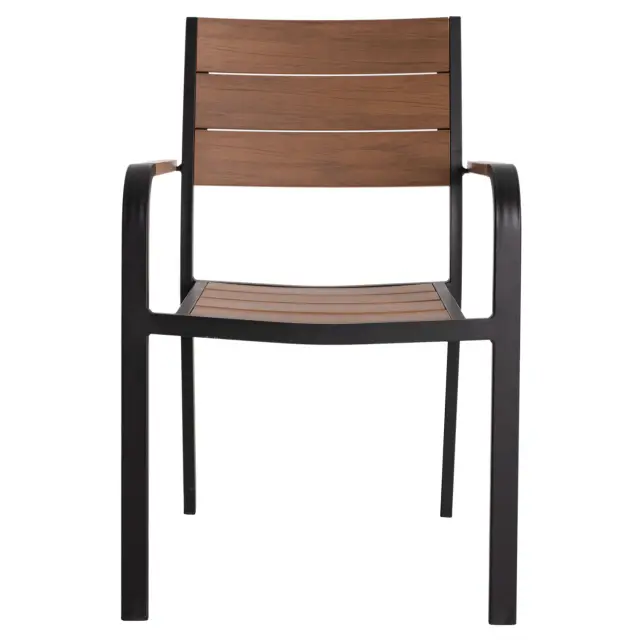 ΠΟΛΥΘΡΟΝΑ ΑΛΟΥΜΙΝΙΟΥ ΜΑΥΡΗ ΜΕ POLYWOOD FB95127.03 56x55x85,5Yεκ. 3