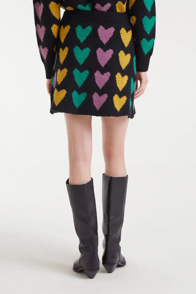 COMPANIA FANTASTICA KNITTED MINI SKIRT (53C/10311 BLACK) - M 3