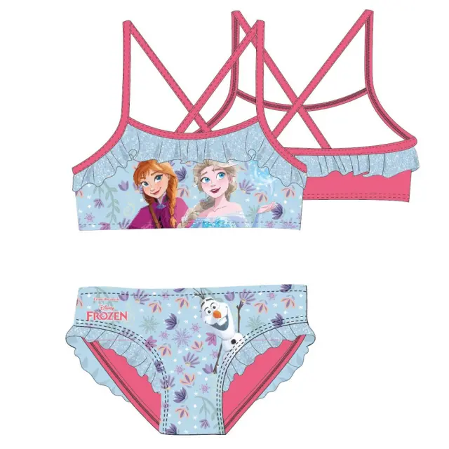 Disney Frozen Frolic Παιδικό μαγιό μπικίνι Σιέλ Σιέλ 2
