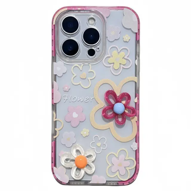 Θήκη 3D Flowers για iPhone 16 Pro-Rose OEM