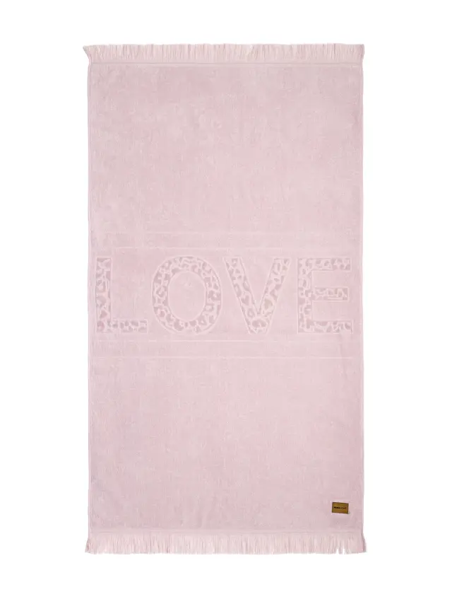 Πετσέτα Θαλάσσης 90x160 420gsm Nima Salty Love Jacquard Pink 100% βαμβακερό