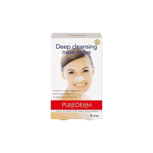 Purederm Deep Cleansing Nose Strips Ταινίες Καθαρισμού Μύτης για τα Μαύρα Στίγματα, 6τμχ
