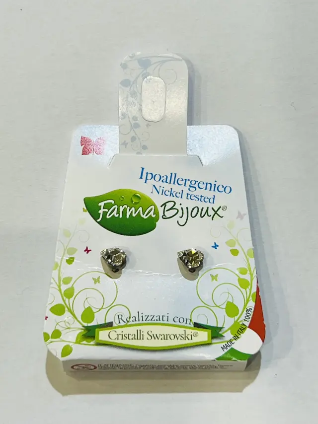 Farma Bijoux Υποαλλεργικά Σκουλαρίκια Κρύσταλλα Καρδιές 5mm (BE30C01) 2