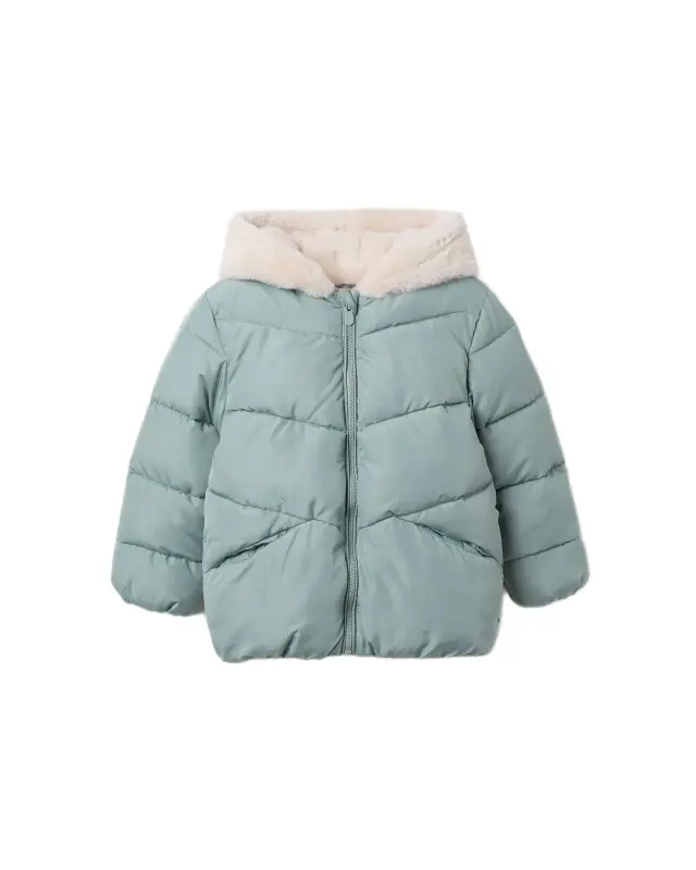 Zippy παιδικό καπιτονέ puffer μπουφάν με κουκούλα και γούνινη επένδυση για κορίτσι ZKGAP0103_26003-1 - 5