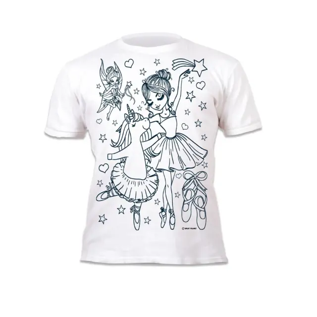 Splat Planet Πλενόμενο t-Shirt Ζωγραφικής με Μαρκαδόρους: Unicorn Ballerina 5-6 ετών 3