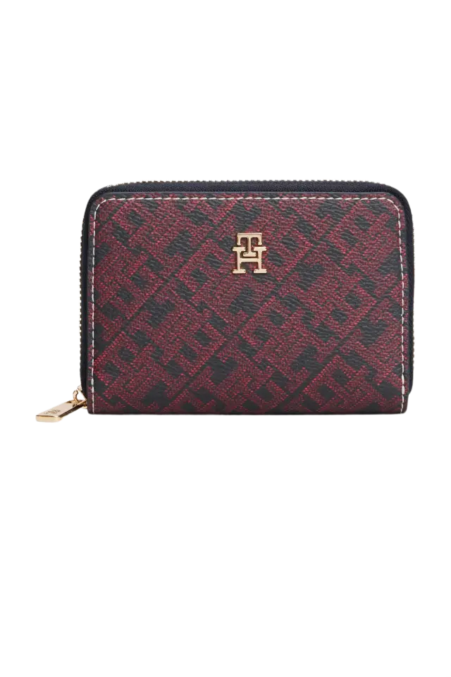 Tommy Hilfiger Γυναικείο Πορτοφόλι Th Icon Comp Za Μπορντό