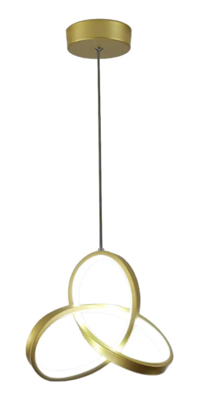 POWERTECH LED φωτιστικό οροφής HLL-0146, 25W, 4000K, Φ40cm, 1m, χρυσό