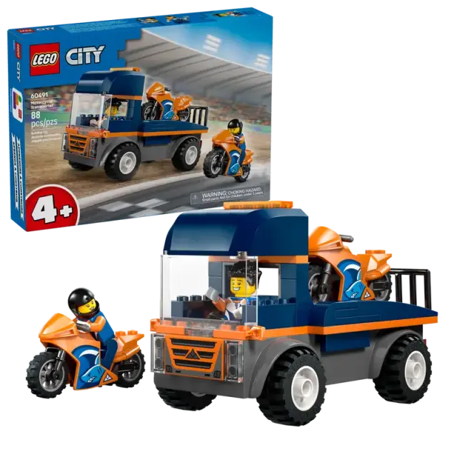 LEGO® City Motorcycle Transporter για 4+ Ετών 88τμχ - 60491 2