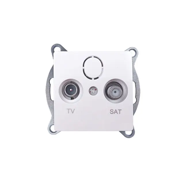PRIME ΠΡΙΖΑ TV-SAT ΤΕΡΜΑΤΙΚΗ ΛΕΥΚΗ & F ΣΥΝΔΕΣΜΟΣ IP20 / 1000114201