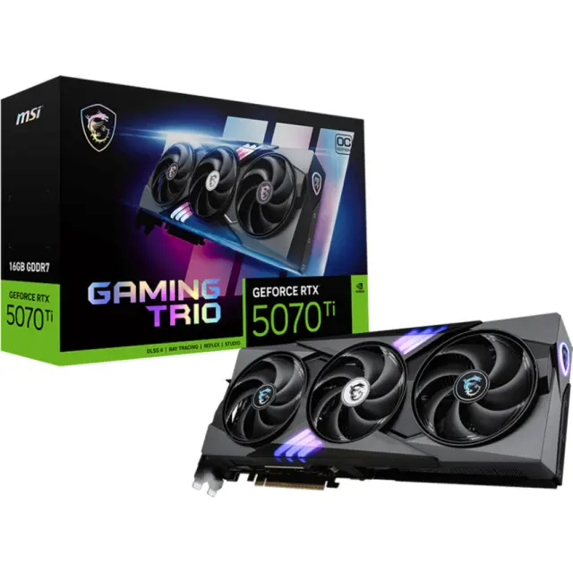 MSI GeForce RTX 5070 Ti GAMING TRIO OC (DLSS 4, 3x DisplayPort, 1x HDMI 2.1)