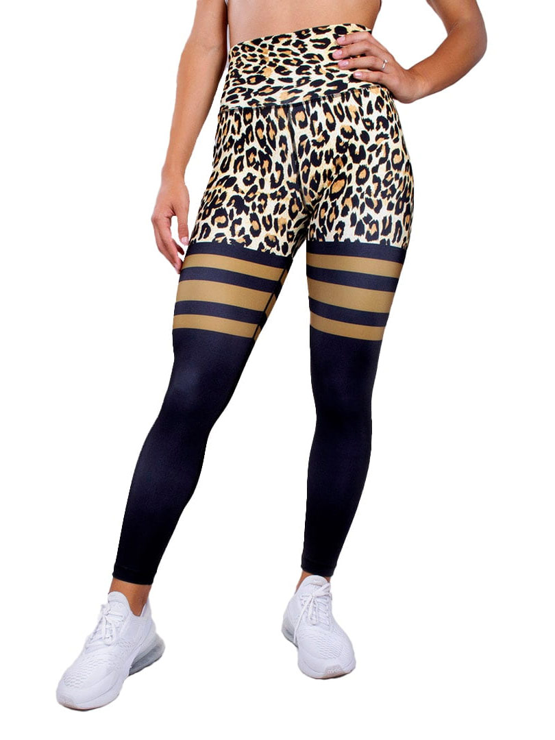 Κολάν Ψηλόμεσο Σύσφιξης με Σχέδια Animal Print - S
