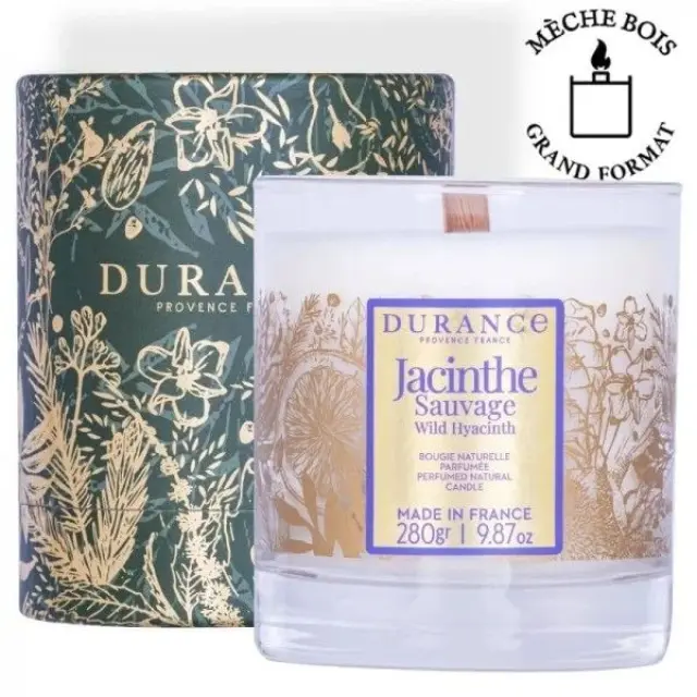 Durance candle Wild Hyacinth -Noel 2024-Αρωματικό Κερί με ξύλινο φυτίλι 280g