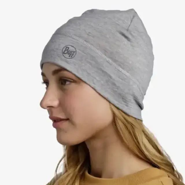 Buff Merino Lightweight Σκούφος Solid Light Grey - One size 3