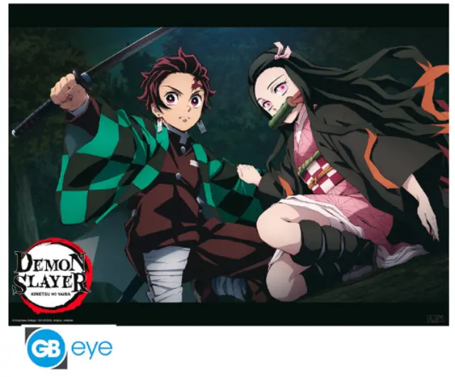 DEMON SLAYER Αφίσα Tanjiro and Nezuko Fight Position (52x38cm)