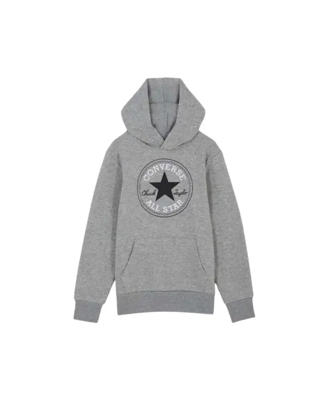 Converse - Παιδικό Φούτερ Fleece Με Κουκούλα 9CC858-042 Γκρι - 8-10 ετών 3