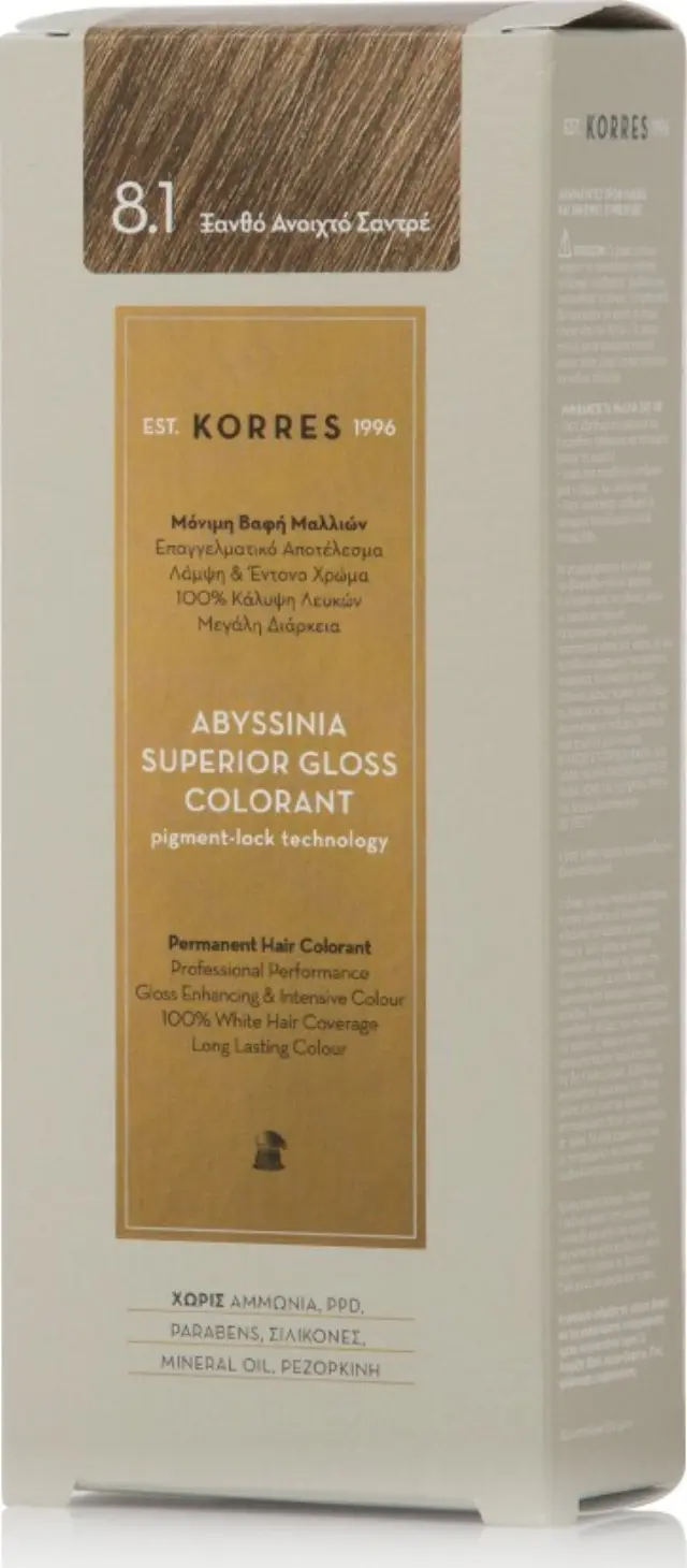 KORRES Abyssinia Superior Gloss Colorant Ξανθό Ανοιχτό Σαντρέ 8.1 50ml