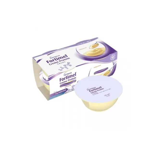 Nutricia Fortimel Creme Protein 1.6Kcal Vanilla, Κρέμα για τη Διαιτητική Διαχείριση της Δυσθρεψίας, Γεύση Βανίλια  4 x 125gr