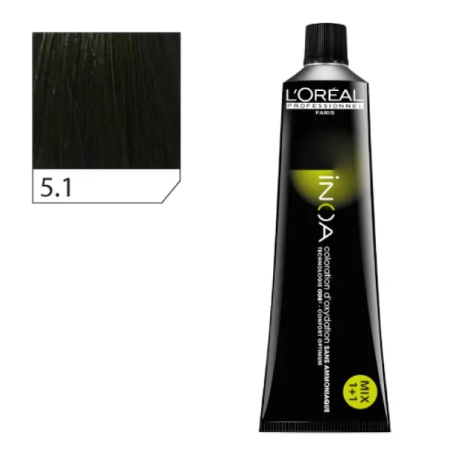 Loreal Inoa Βαφή 5,1 Καστανό Ανοιχτό Σαντρέ 60ml 2