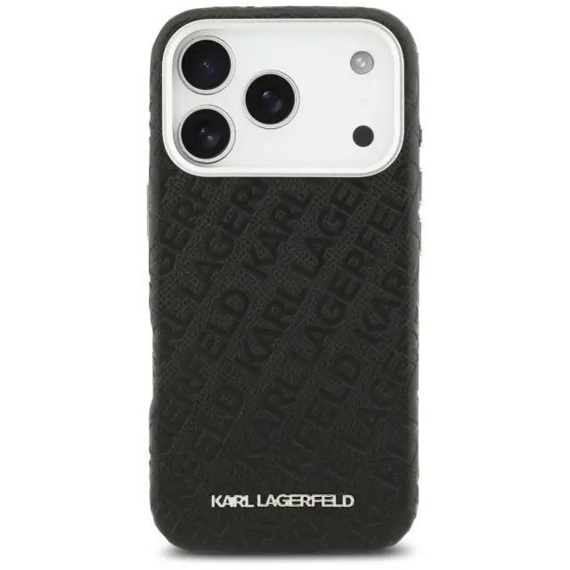 Karl Lagerfeld® Grained Allover Semi Wrap MagSafe Θήκη για iPhone 17 Pro Max/18 Pro Max- Black. 3