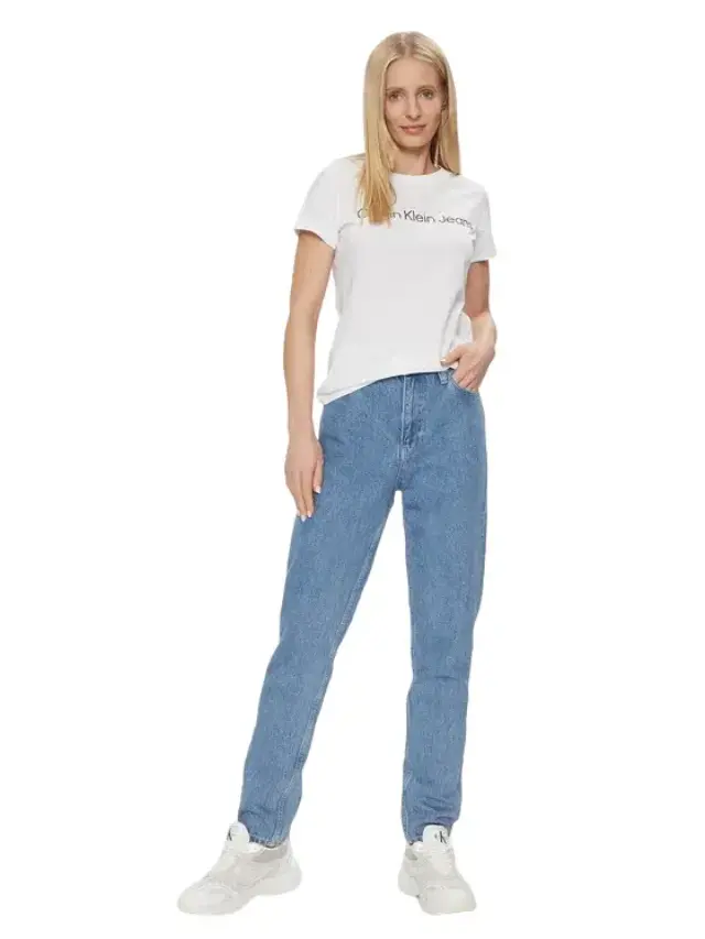 Calvin Klein - Γυναικείο Παντελόνι Jean σε Mom Εφαρμογή J20J222153-1AA Μπλε 3