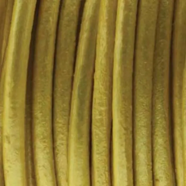 Κορδόνι Δερμάτινο Metallic Mustard 1.5mm ~2m