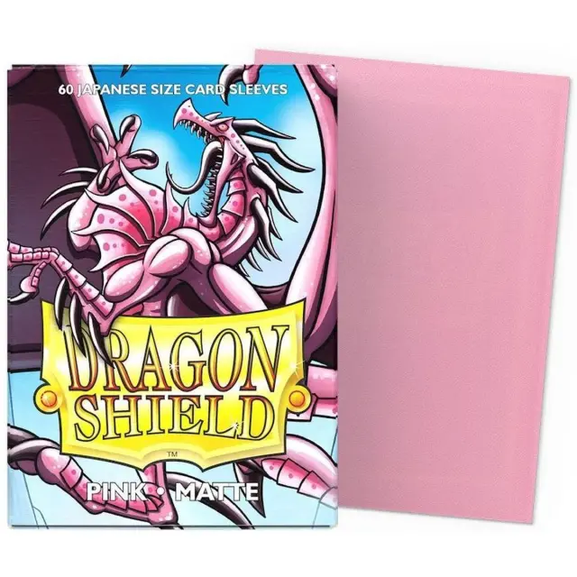 Dragon Shield Small Sleeves - Japanese Matte Pink (60 Sleeves) 2