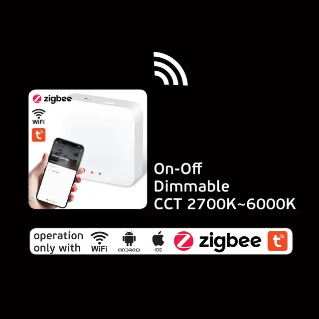 Bisqit Zigbee wireless gateway DC 5V 1A λευκό Άσπρο 3