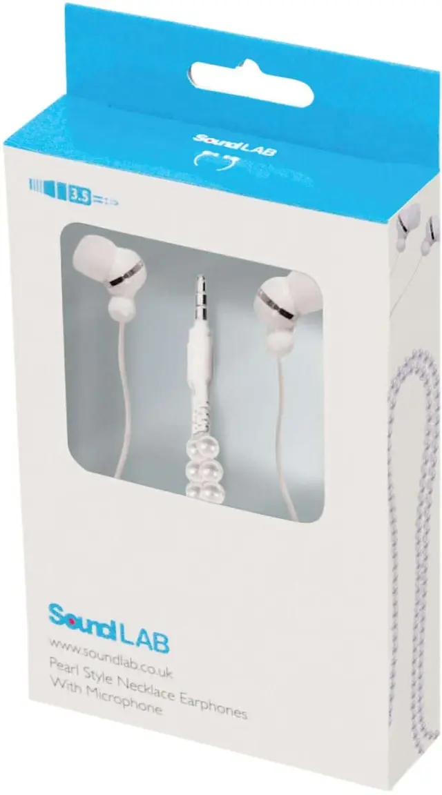 SOUNDLAB SoundLAB Pearl Style Necklace Earphones with Microphone (G143KW) 2