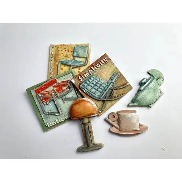Καλούπι εύκαμπτο A5, 15x21cm, Stamperia, Bauhaus, Chairs 2