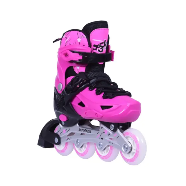 ΑΘΛΟΠΑΙΔΙΑ Ροζ Παιδικά Skates - Ρυθμιζόμενου μεγέθους rollers για κορίτσια - 39-42 2