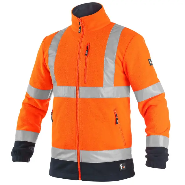 Ζακέτα Εργασίας fleece high vis CXS Preston orange-blue - 2XL
