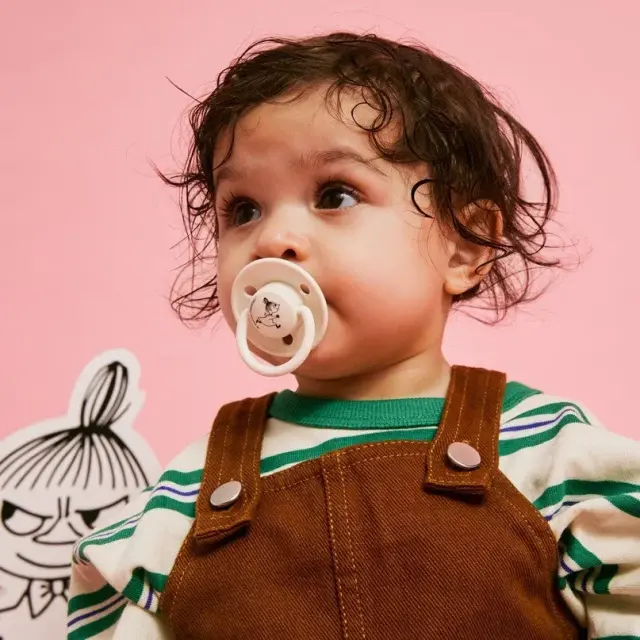 BIBS x Moomin De Lux Pacifiers 2 Pack Little My - Ivory/Vanilla 3