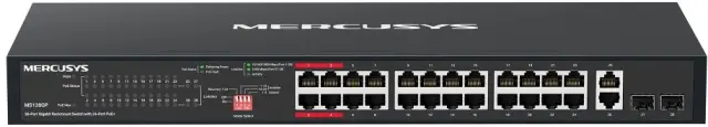 Mercusys 28-Port Gigabit Rackmount Switch with 24-Port PoE+ (MS128GP) (MERMS128GP)