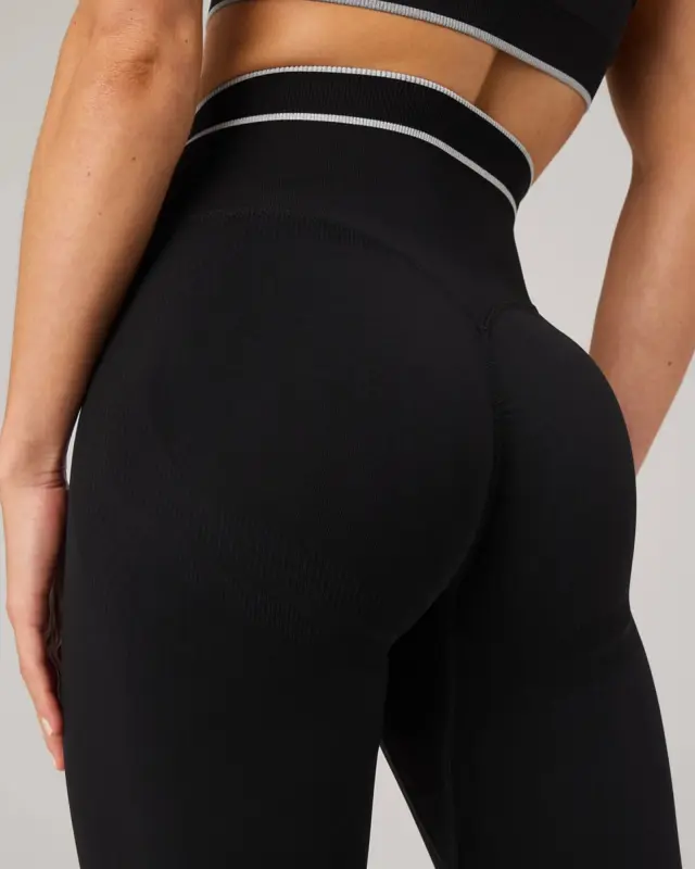 Fabletics Seamless Scrunch Γυναικείο Ψηλόμεσο Κολάν Μαύρο 2