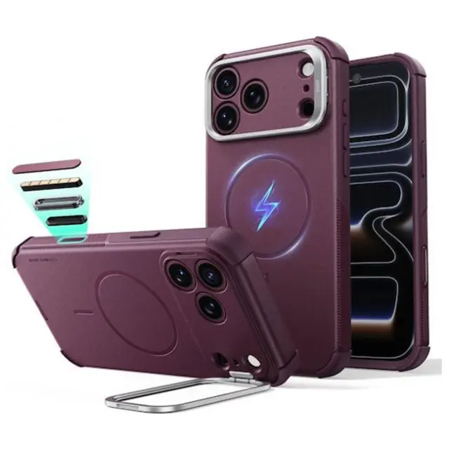 Esr Θήκη Κινητού iPhone 17 Pro Max / 18 Pro Max Cyber Tough Kickstand Magsafe Deep Burgundy