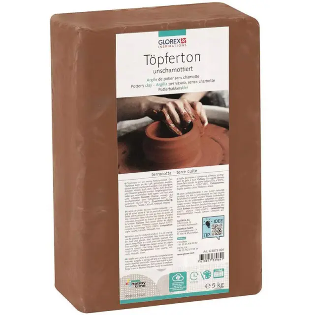 Πηλός Κεραμικής Topferton (χωρίς σαμότ) - Terracotta - 5Kg