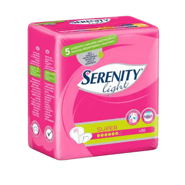 Serenity Light Super Σερβιέτες Ελαφράς Ακράτειας, 30τεμ