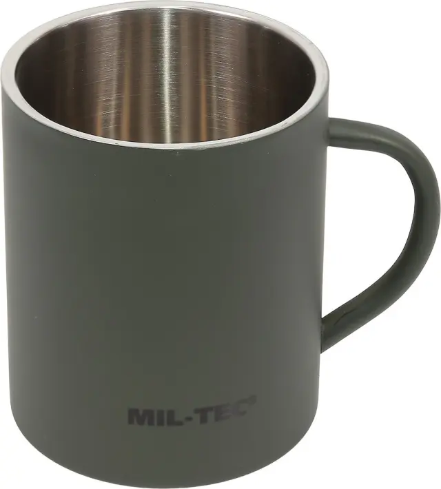 Mil-Tec Drinking Cup Insulated 450 Ml-Κούπα Ματ Λαδί από Aνοξείδωτο Ατσάλι - 06-Χακί-Olive Green
