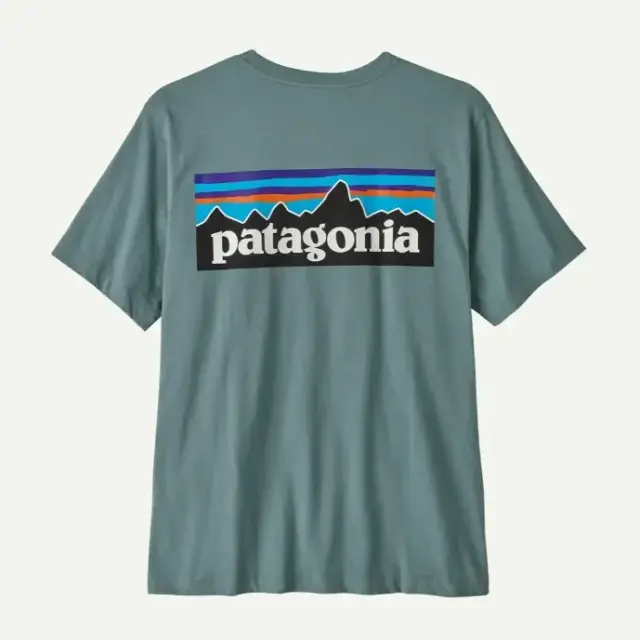 Patagonia P-6 Logo T-Shirt Ανδρικό Blue Sage - Small