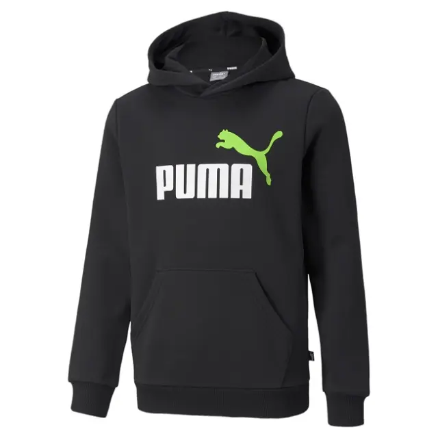 Puma ESS+ 2 Color Big Logo Παιδικό Φούτερ με Κουκούλα Μαύρο