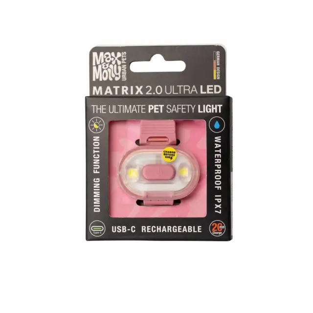 Max & Molly Matrix 2.0 Ultra LED Safety light Rose Ροζ