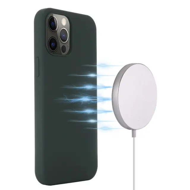 Θήκη Σιλικόνης με MagSafe για iPhone 13 Pro-Dark Green OEM 2