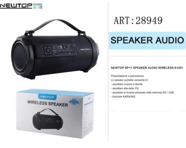 Φορητό Ηχείο Bluetooth Newtop SP11 Μαύρο 2