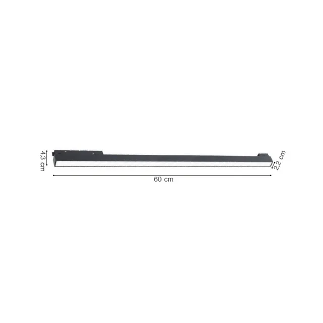 Inlight Γραμμικό φωτιστικό LED 20W 3000Κ-6000Κ για ultra thin ράγα σε λευκή απόχρωση D:61.5cmX2.4cm (TUS06205-White) 2