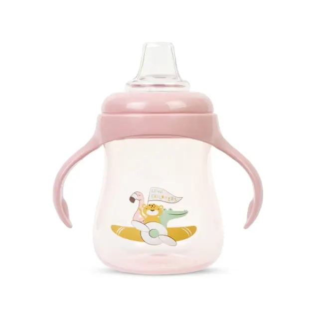 Ποτηράκι Εκπαιδευτικό Little Explorers Ροζ 250ml.6+Μ