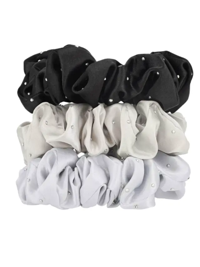 Silky Knots Scrunchies Silver Gift Set W7 2