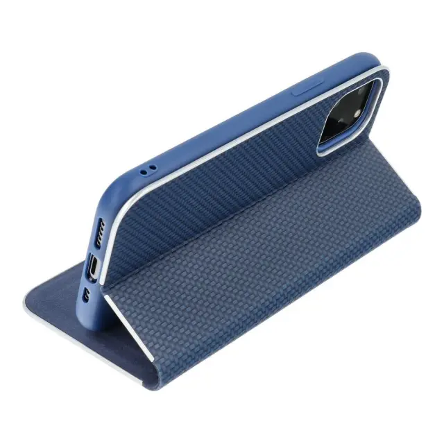 Θήκη Vennus Book Carbon για Xiaomi Redmi Note 9T Μπλε 3