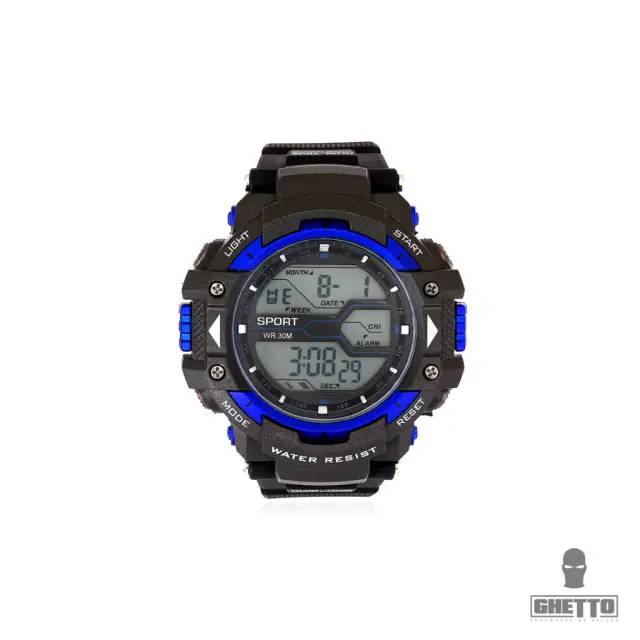 Ghetto Digital Fashion Shock Sport Blue Watch Unisex