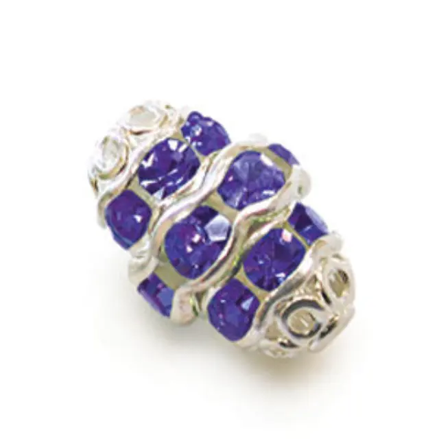 Rhinestone Fancy Oval Sapphire on Silver 12mm 1τεμ
