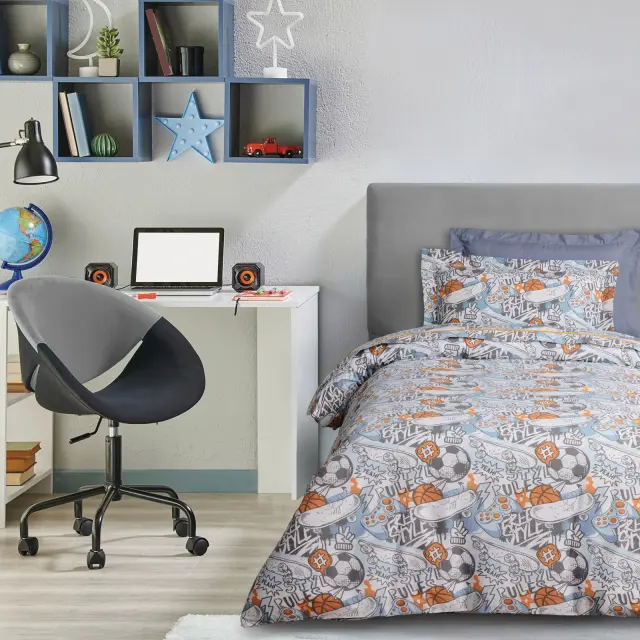 Σετ Σεντόνια 170x260 Μονά Kid Das Home 4986 Multicolor Χωρίς Λάστιχο70% Βαμβάκι-30% Πολυέστερ